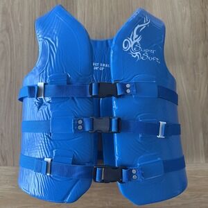 TRC Super Soft Adult Small Life Jacket Vinyl Coated Foam Swim Vest, Blue